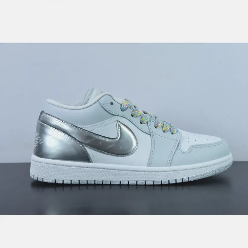 Air Jordan 1 Low “Lucky Dip” White/Light Grey  DX6070-101