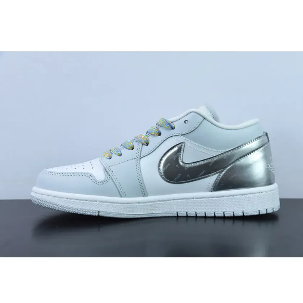 Air Jordan 1 Low “Lucky Dip” White/Light Grey  DX6070-101