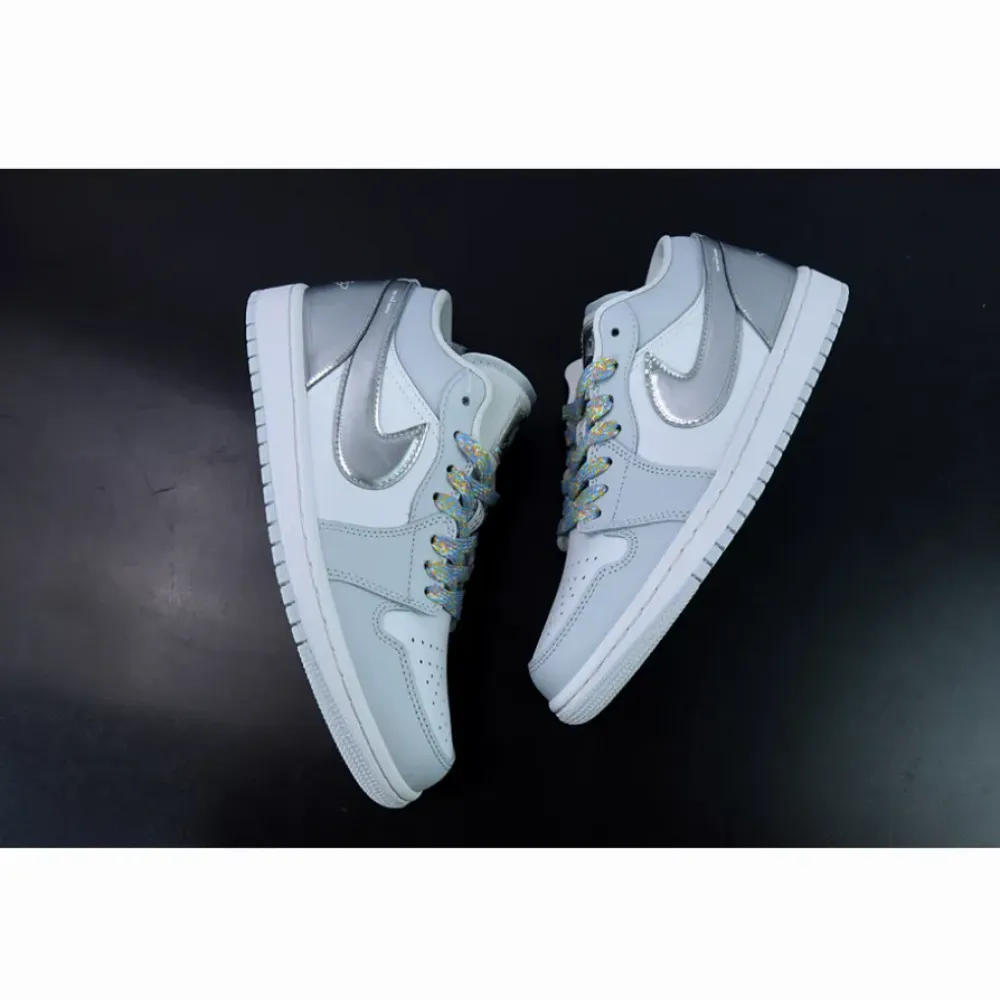 Air Jordan 1 Low “Lucky Dip” White/Light Grey  DX6070-101