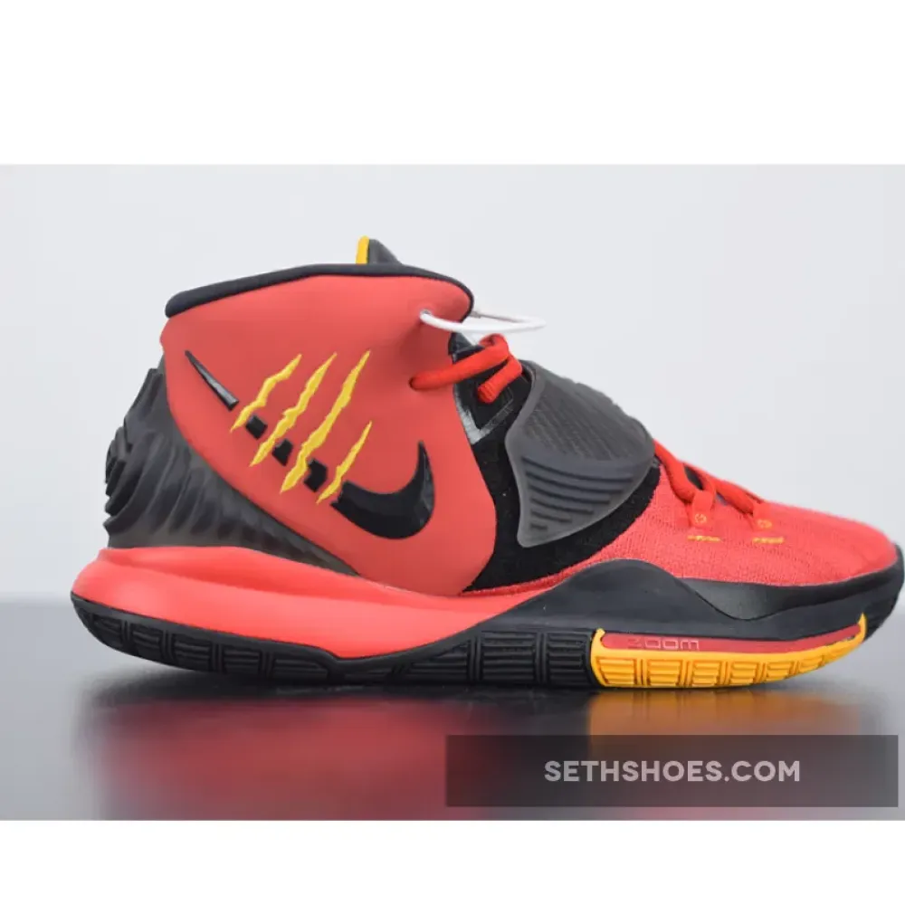 Nike Kyrie 6 “Bruce Lee” Comet Red/Black-Metallic Silver-Del Sol CJ1290-600