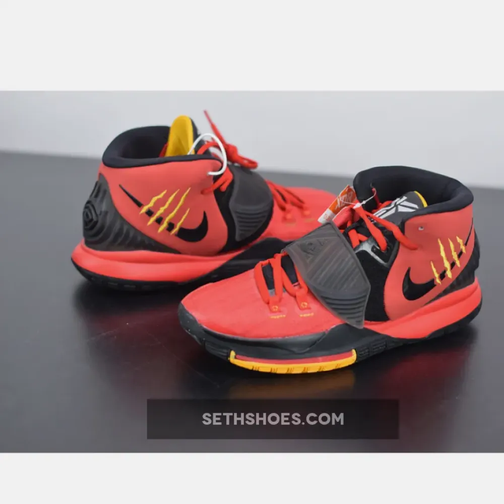 Nike Kyrie 6 “Bruce Lee” Comet Red/Black-Metallic Silver-Del Sol CJ1290-600