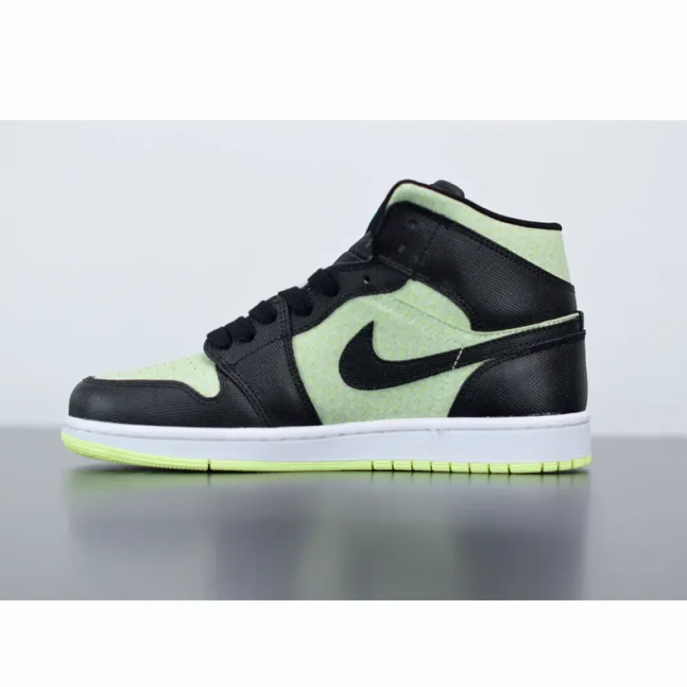 Air Jordan 1 Mid SE Black/Chile Red-Barely Volt CV5276-003