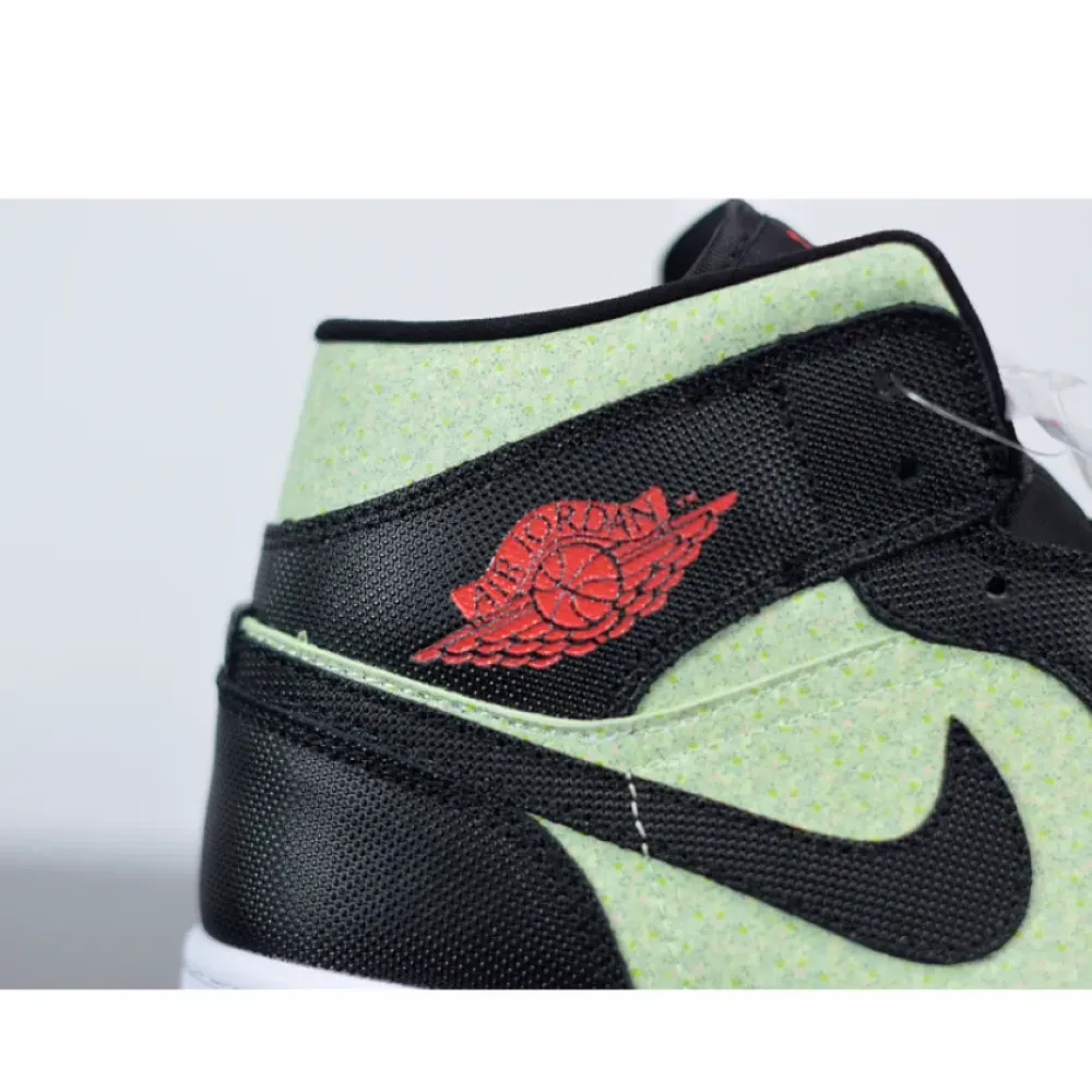 Air Jordan 1 Mid SE Black/Chile Red-Barely Volt CV5276-003