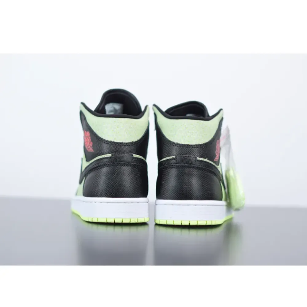 Air Jordan 1 Mid SE Black/Chile Red-Barely Volt CV5276-003