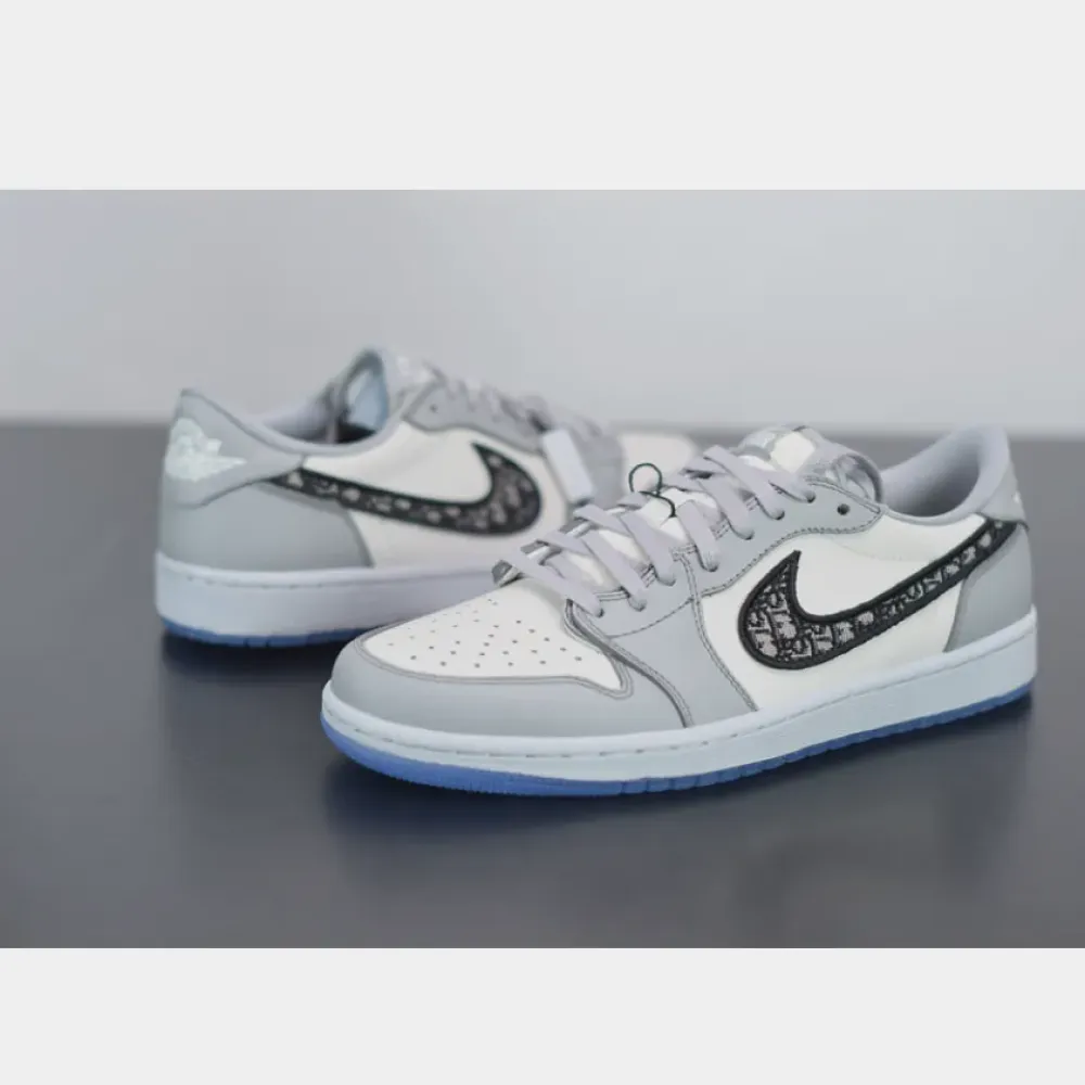 Dior x Air Jordan 1 Low Wolf Grey/Sail-Photon Dust-White CN8608-002