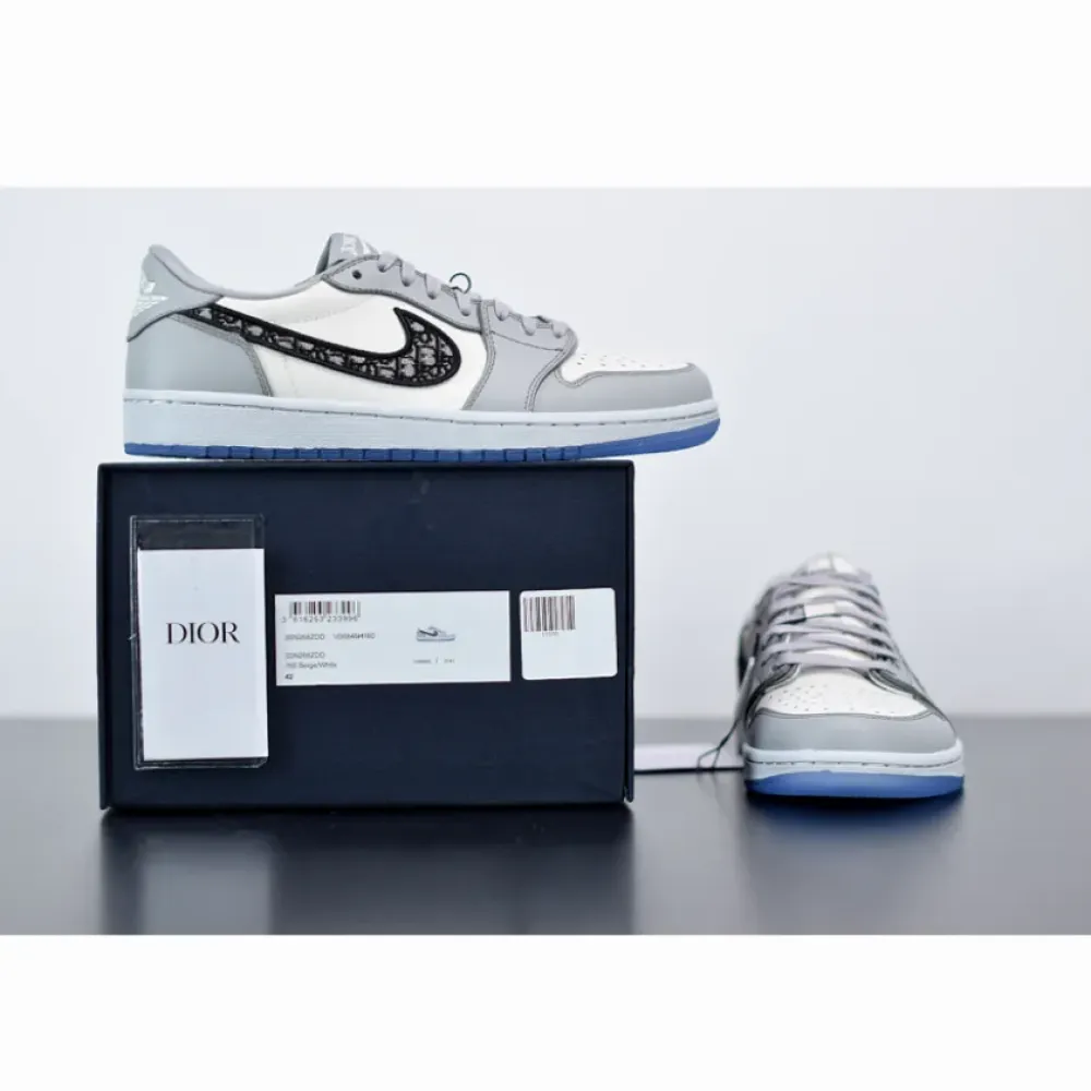 Dior x Air Jordan 1 Low Wolf Grey/Sail-Photon Dust-White CN8608-002