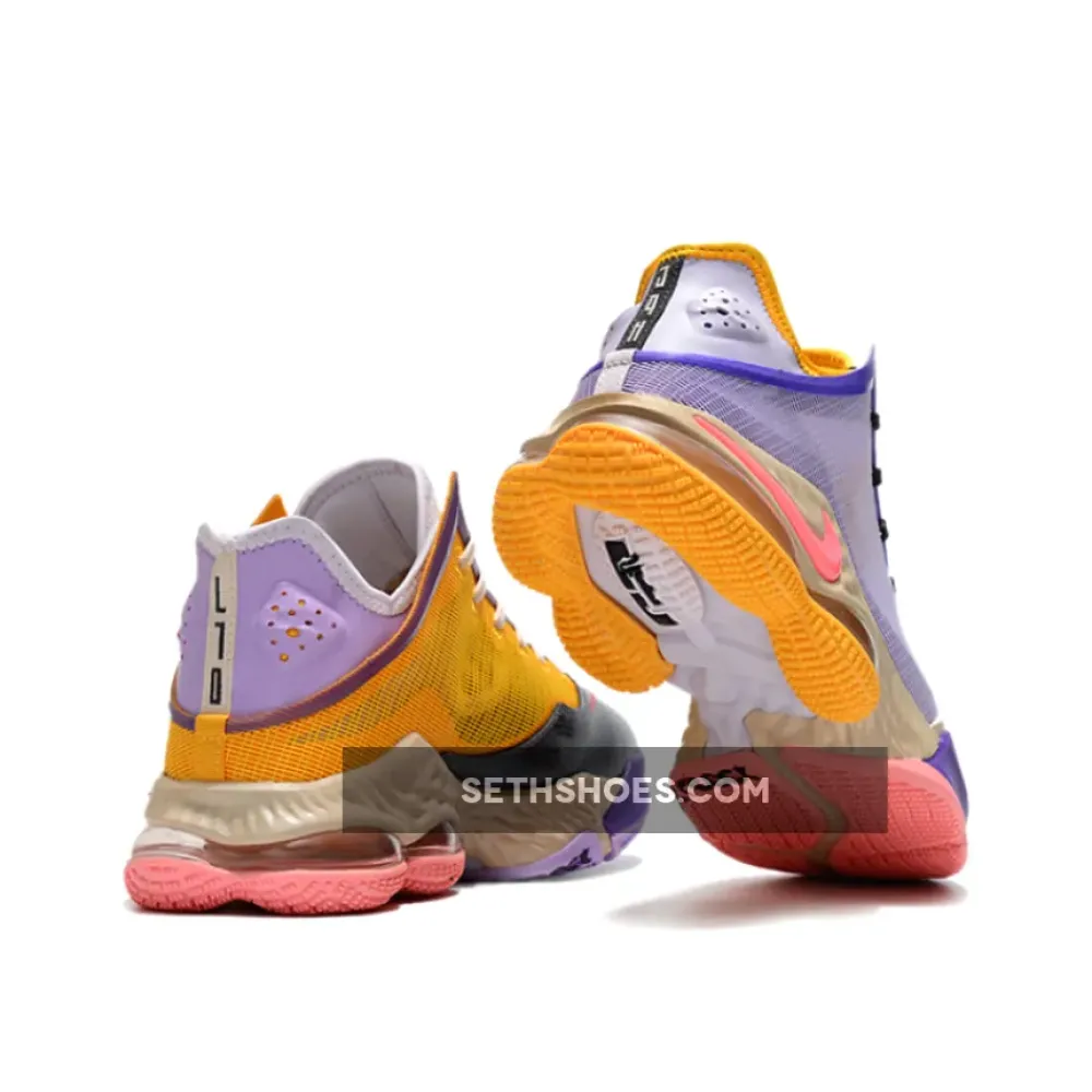 Nike LeBron 19 Low “Mismatch” Lilac/Pink Glaze  DO9829-500