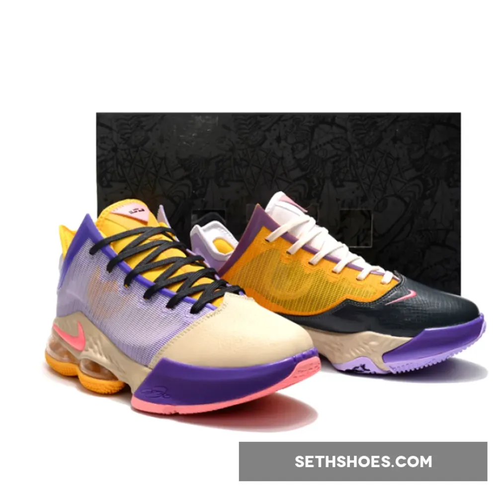 Nike LeBron 19 Low “Mismatch” Lilac/Pink Glaze  DO9829-500