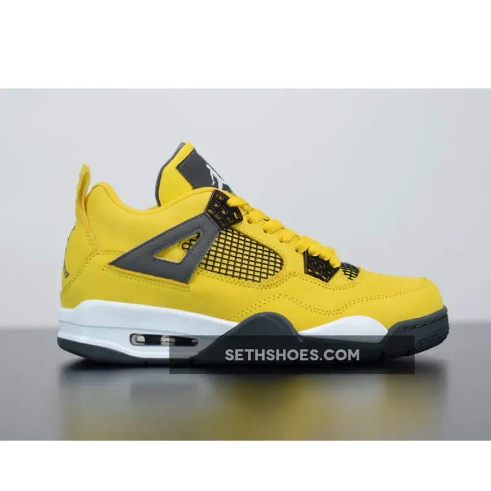 Air Jordan 4 Retro “Lightning” Tour Yellow/White-Dark Blue Grey CT8527-700