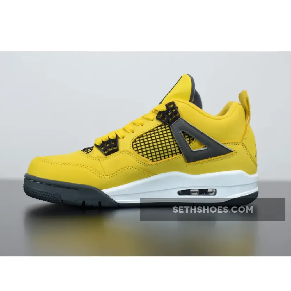 Air Jordan 4 Retro “Lightning” Tour Yellow/White-Dark Blue Grey CT8527-700