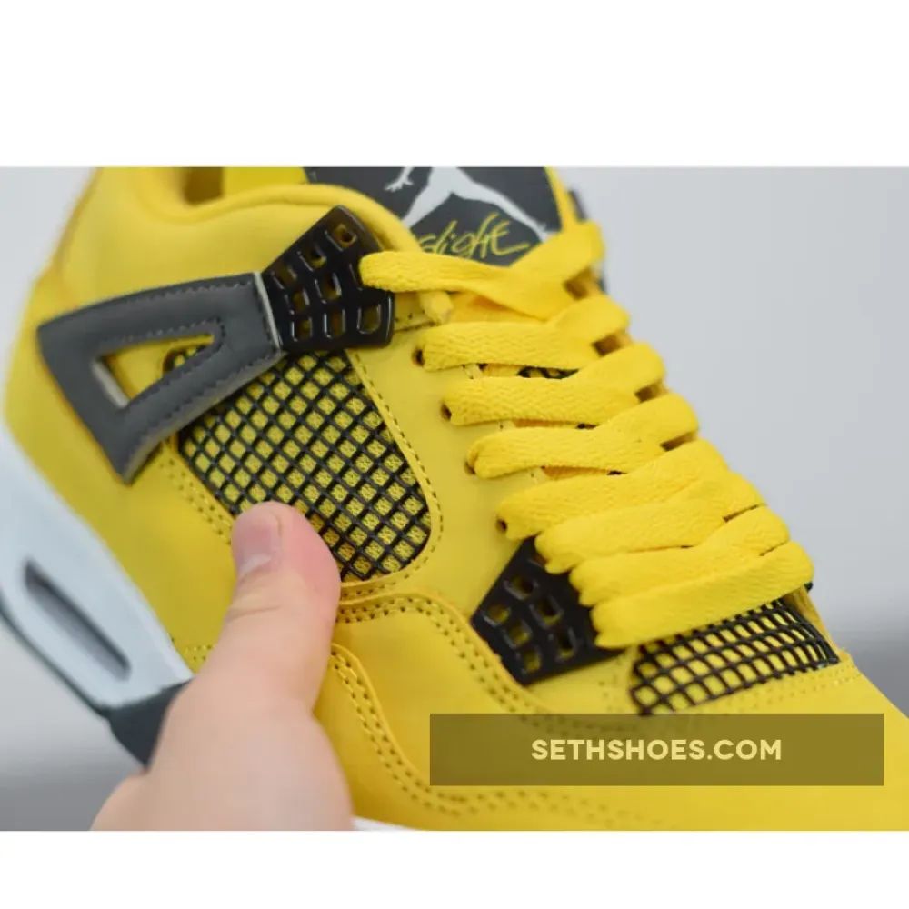 Air Jordan 4 Retro “Lightning” Tour Yellow/White-Dark Blue Grey CT8527-700