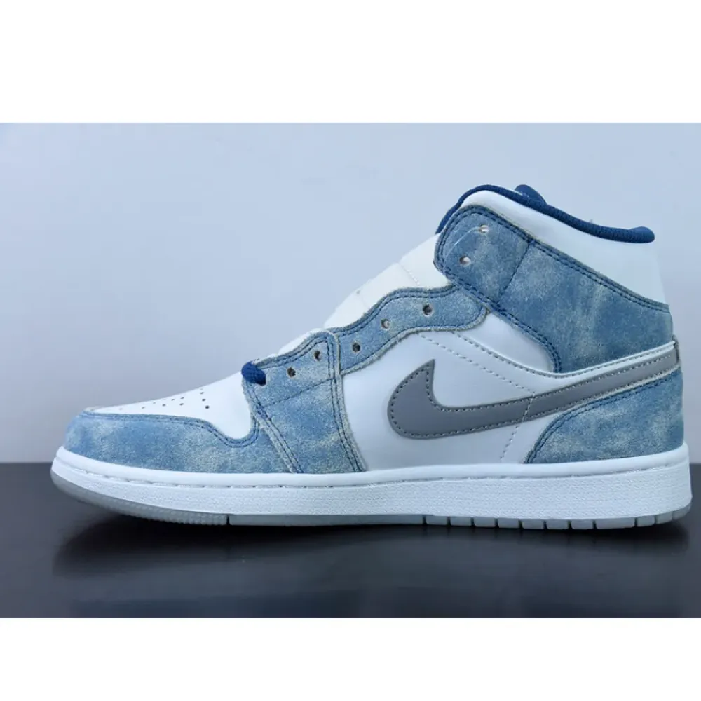 Air Jordan 1 Mid French Blue Fire Red  DN3706-401