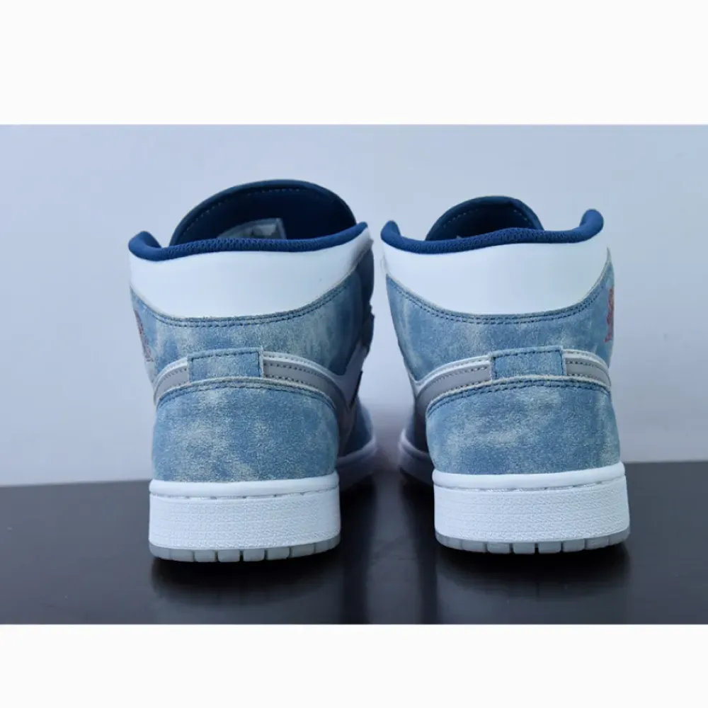 Air Jordan 1 Mid French Blue Fire Red  DN3706-401
