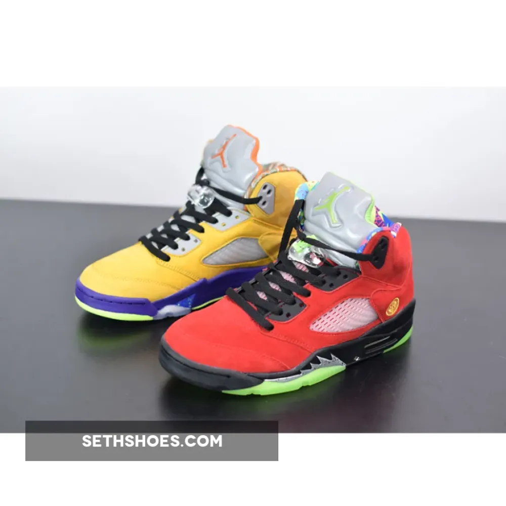 Air Jordan 5 “What The” Varsity Maize/Court Purple/Ghost Green/Solar Orange CZ5725-700