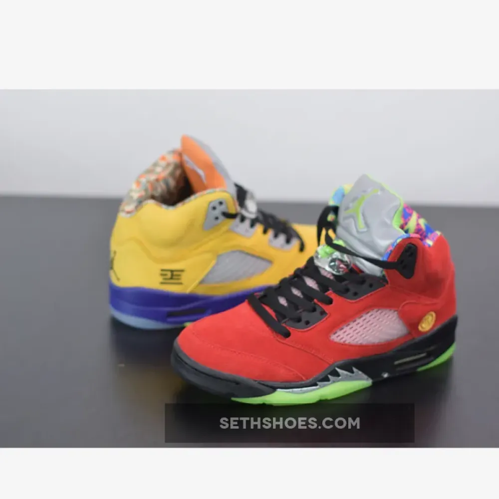 Air Jordan 5 “What The” Varsity Maize/Court Purple/Ghost Green/Solar Orange CZ5725-700