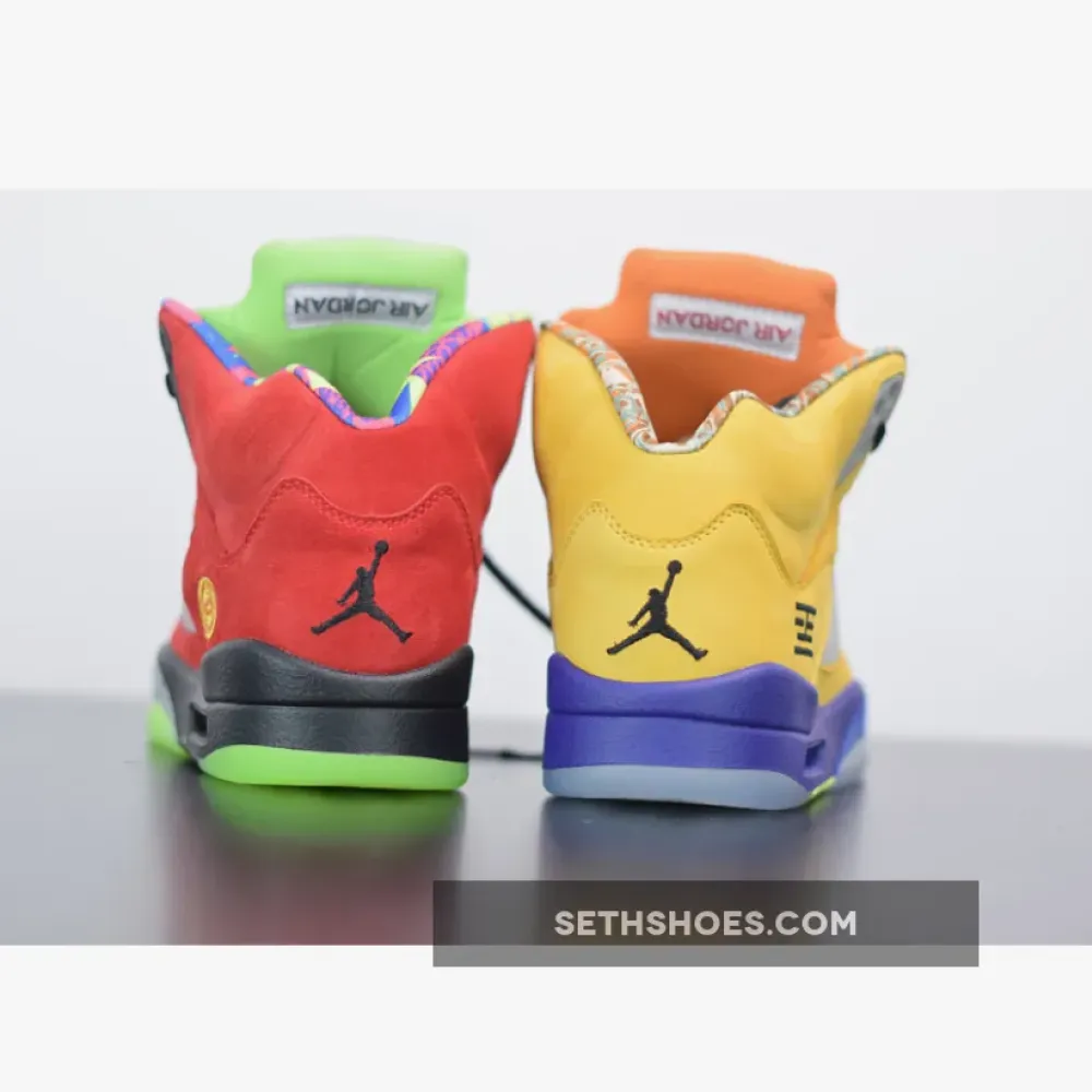 Air Jordan 5 “What The” Varsity Maize/Court Purple/Ghost Green/Solar Orange CZ5725-700