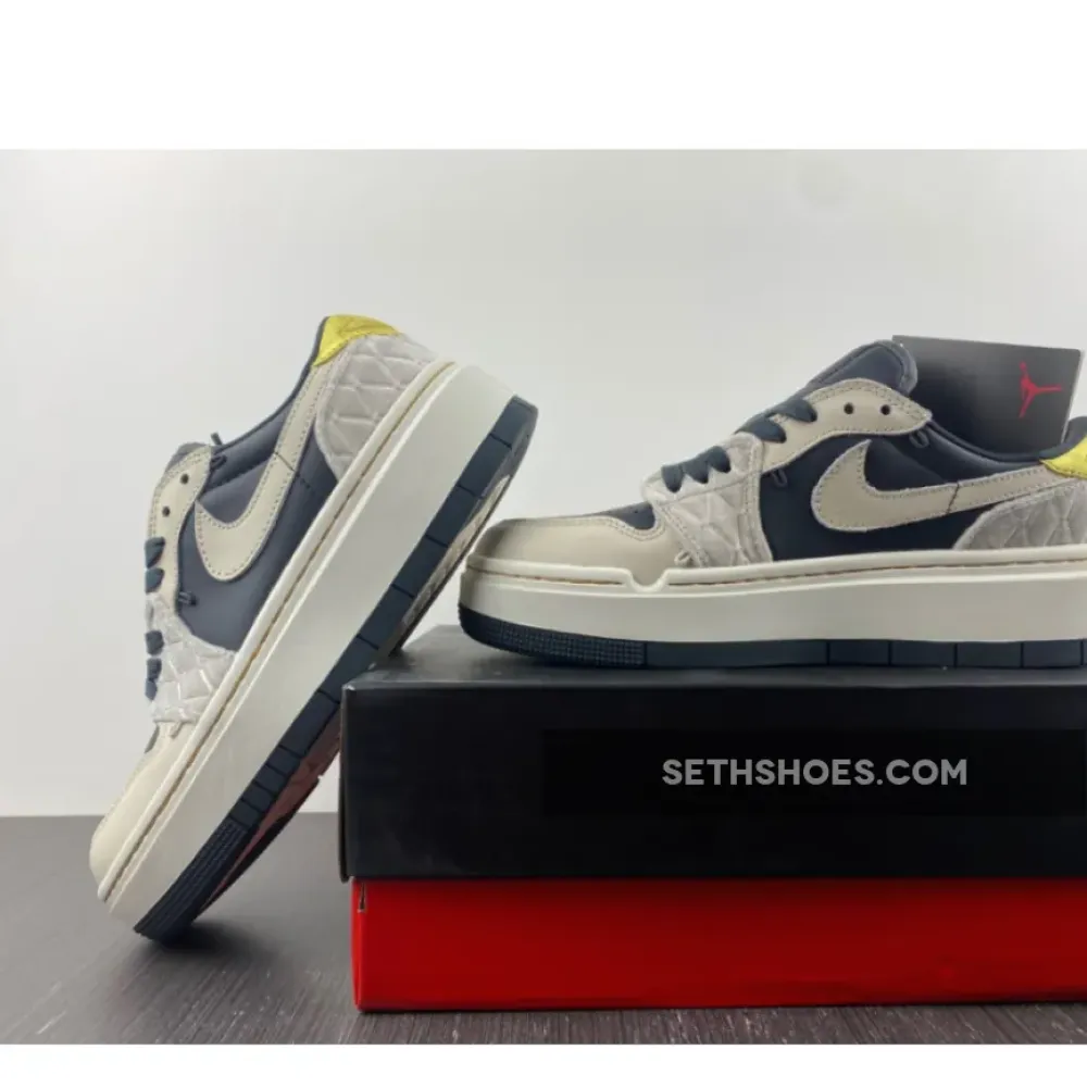 Air Jordan 1 Elevate Low SE Black/Grey-Gold  DV1494-001