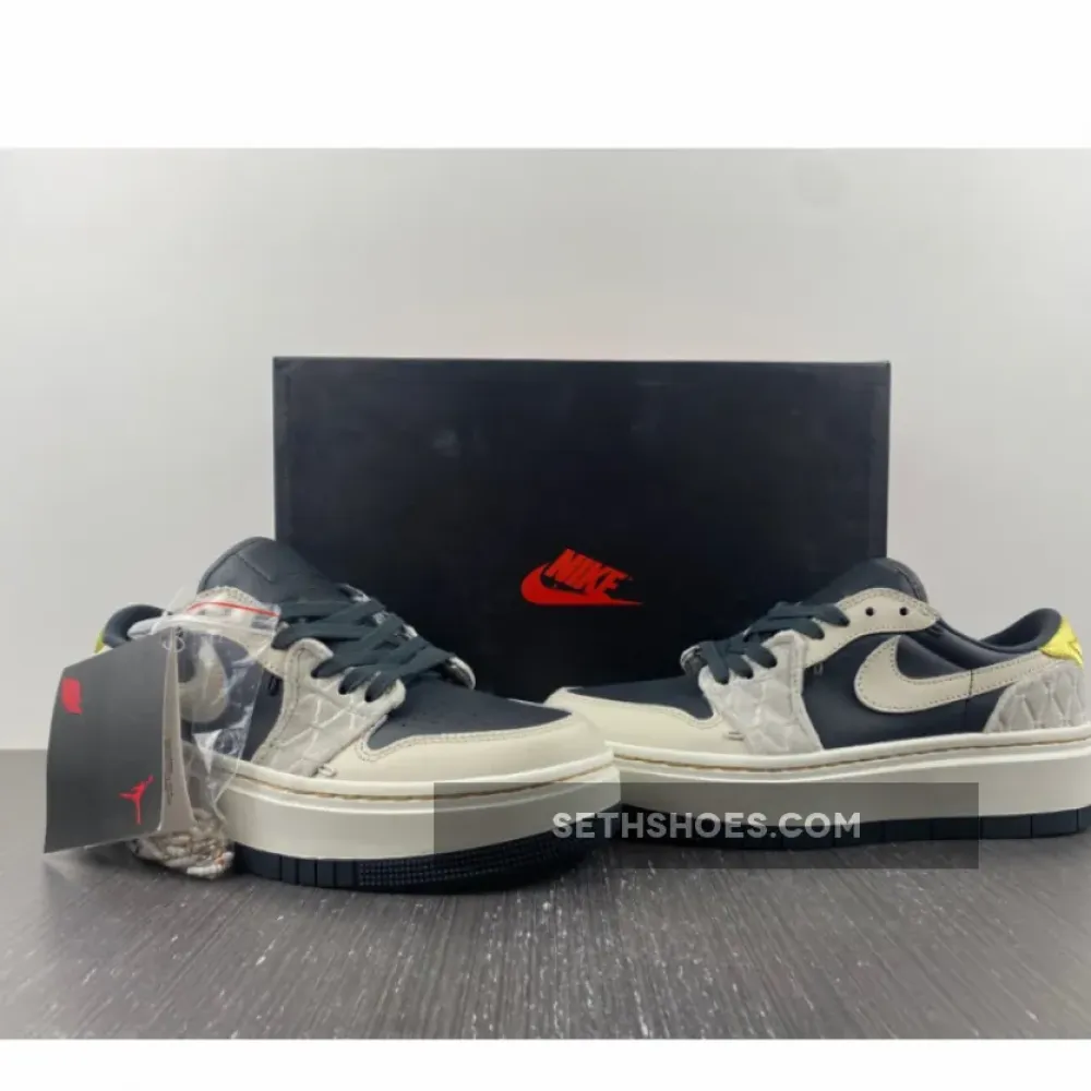 Air Jordan 1 Elevate Low SE Black/Grey-Gold  DV1494-001