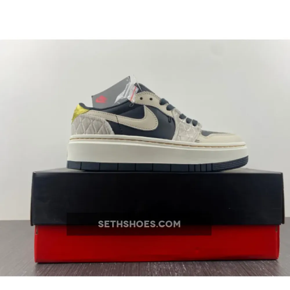 Air Jordan 1 Elevate Low SE Black/Grey-Gold  DV1494-001