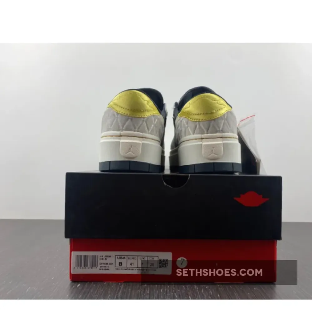 Air Jordan 1 Elevate Low SE Black/Grey-Gold  DV1494-001