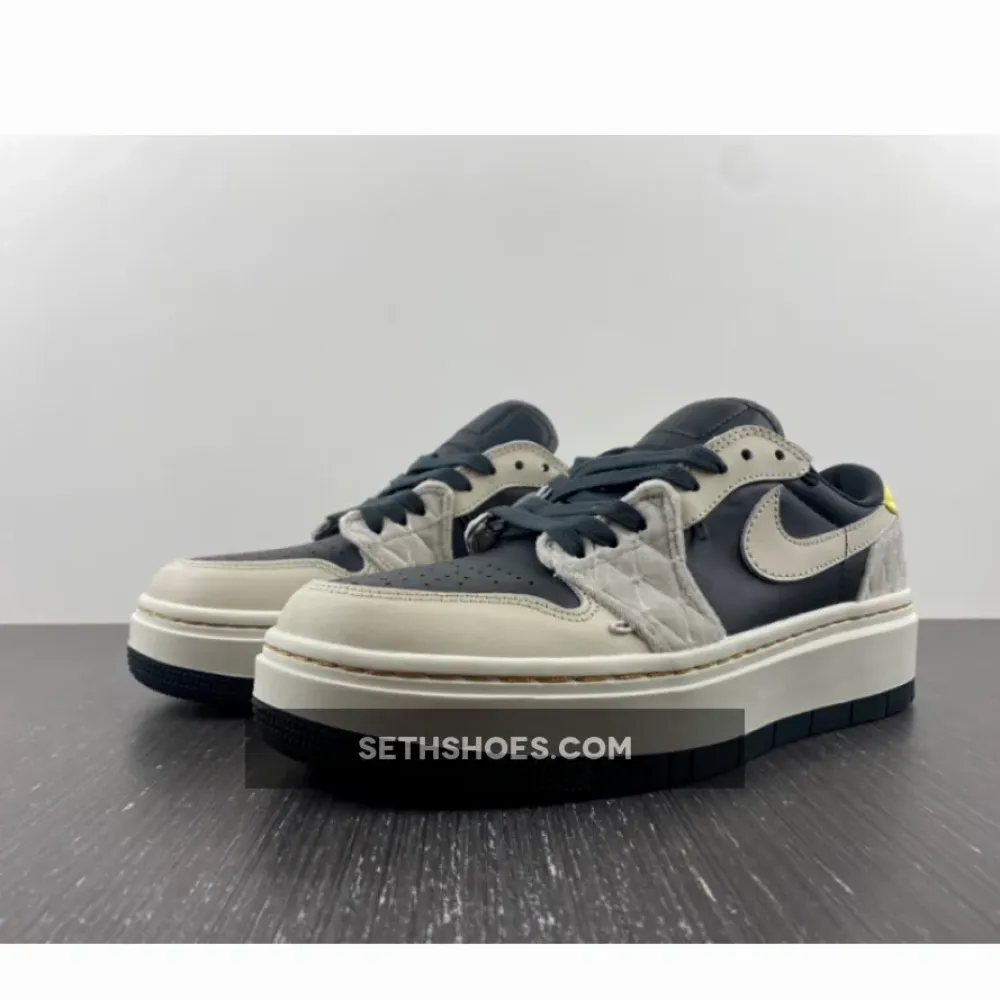 Air Jordan 1 Elevate Low SE Black/Grey-Gold  DV1494-001