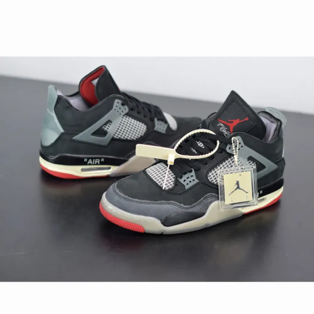 Off-White x Air Jordan 4 Bred