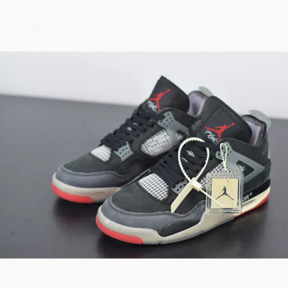 Off-White x Air Jordan 4 Bred