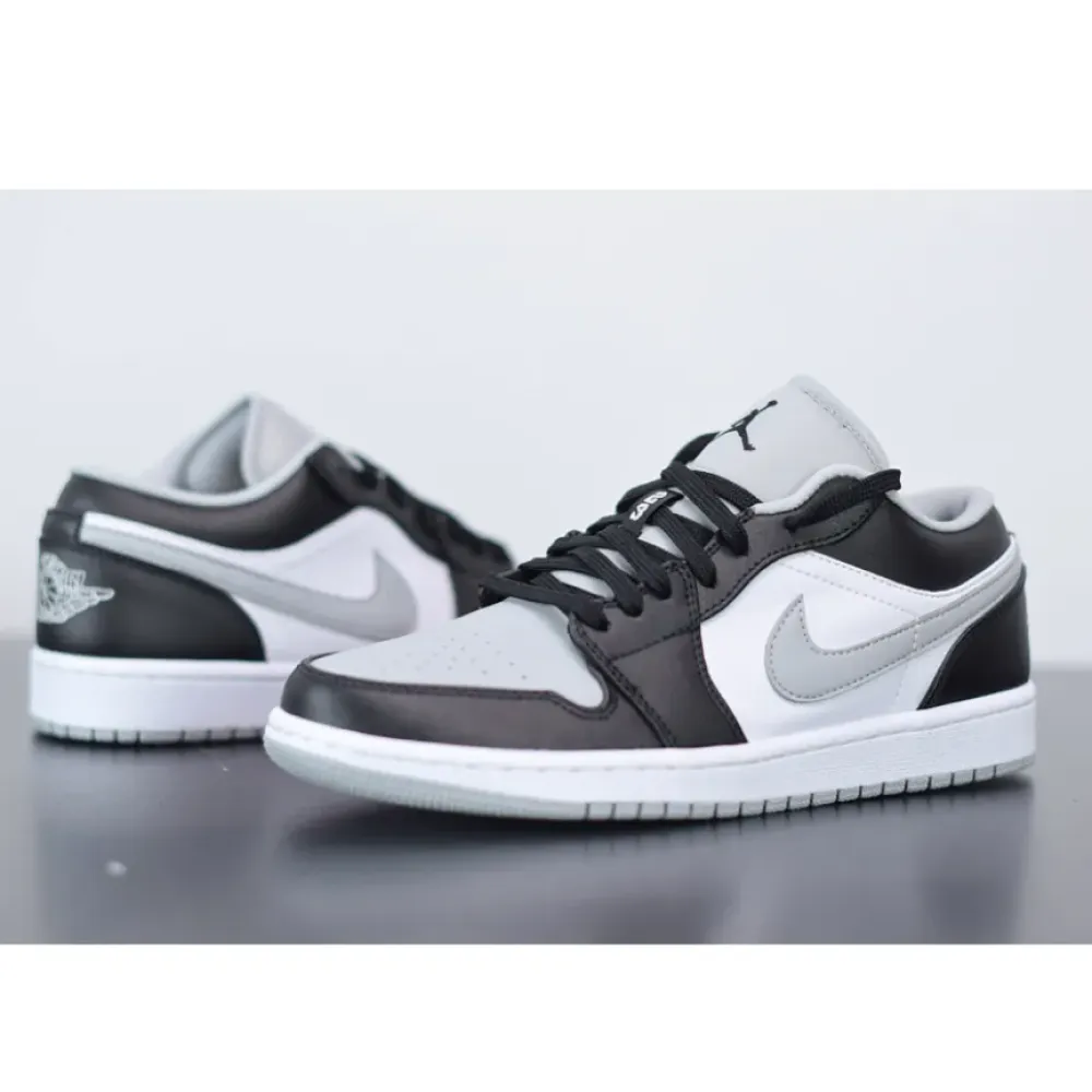 Air Jordan 1 Low Black/Light Smoke Grey-White  553558-039