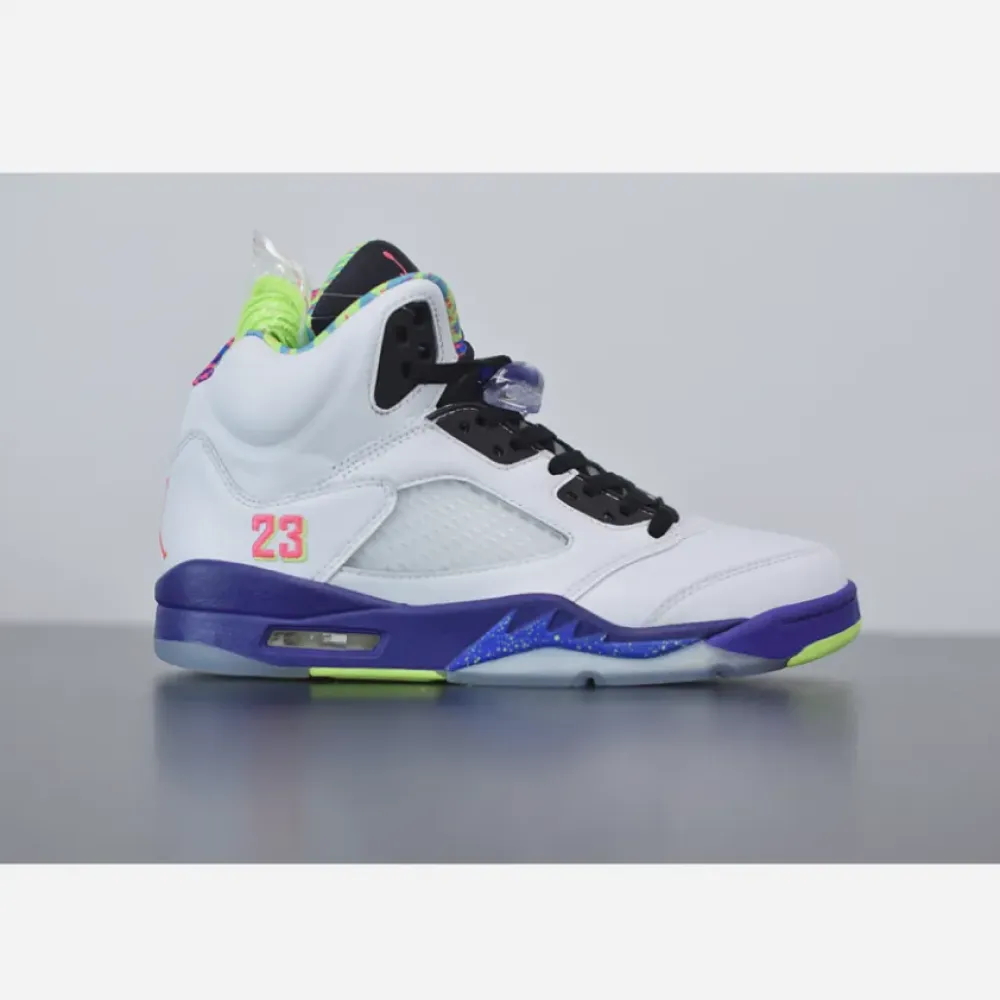 Air Jordan 5 “Alternate Bel-Air” White/Purple-Pink-Ghost Green  DB3335-100
