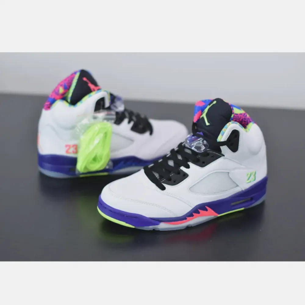 Air Jordan 5 “Alternate Bel-Air” White/Purple-Pink-Ghost Green  DB3335-100