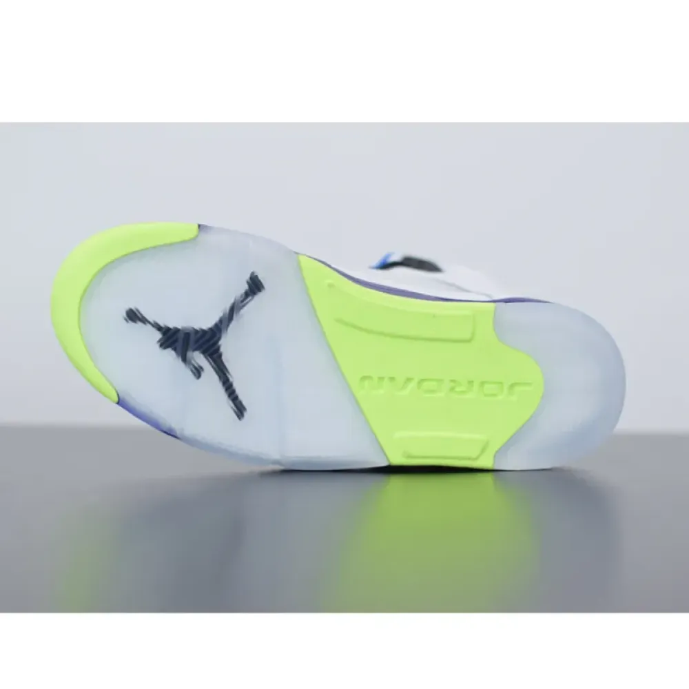 Air Jordan 5 “Alternate Bel-Air” White/Purple-Pink-Ghost Green  DB3335-100