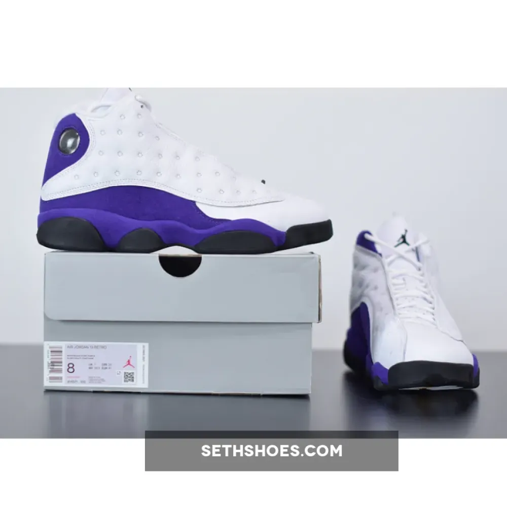 Air Jordan 13 “Lakers” White/Black-Court Purple-University Gold 414571-105