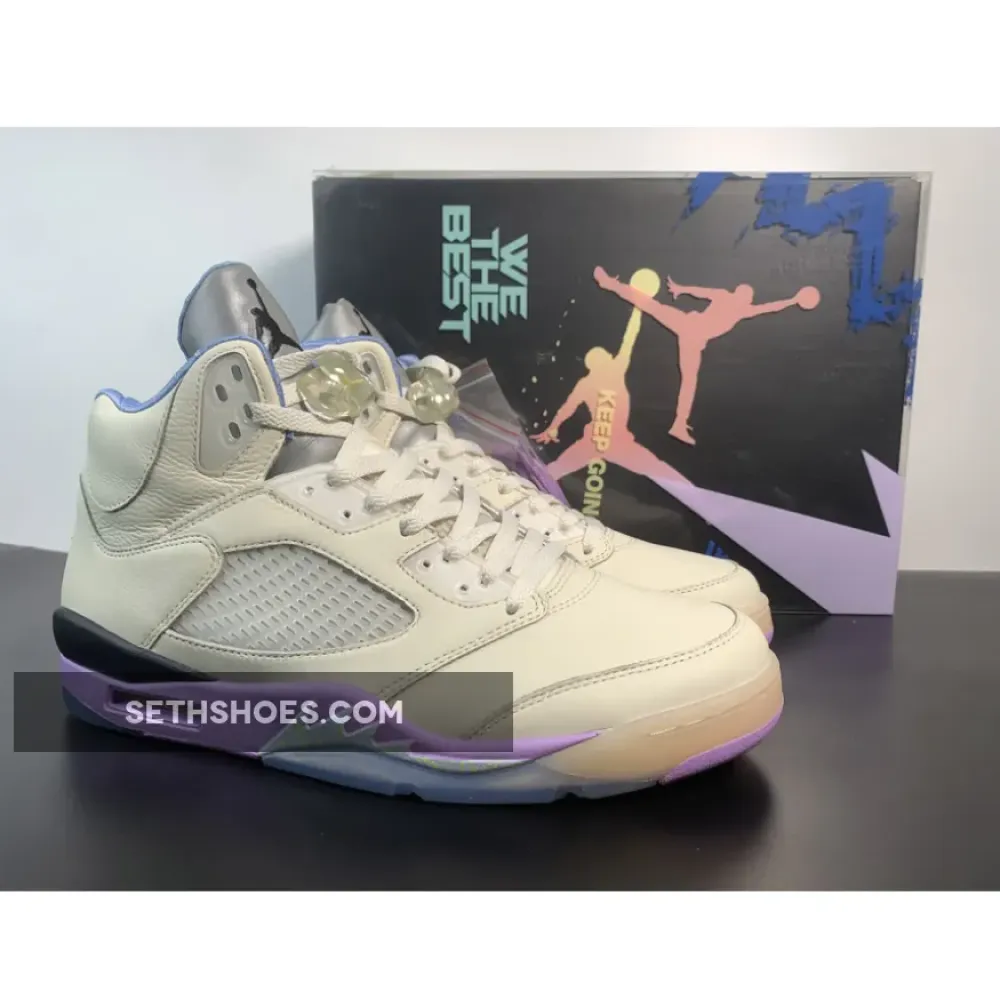 DJ Khaled x Air Jordan 5 We The Best Sail/Washed Yellow-Violet Star DV4982-175