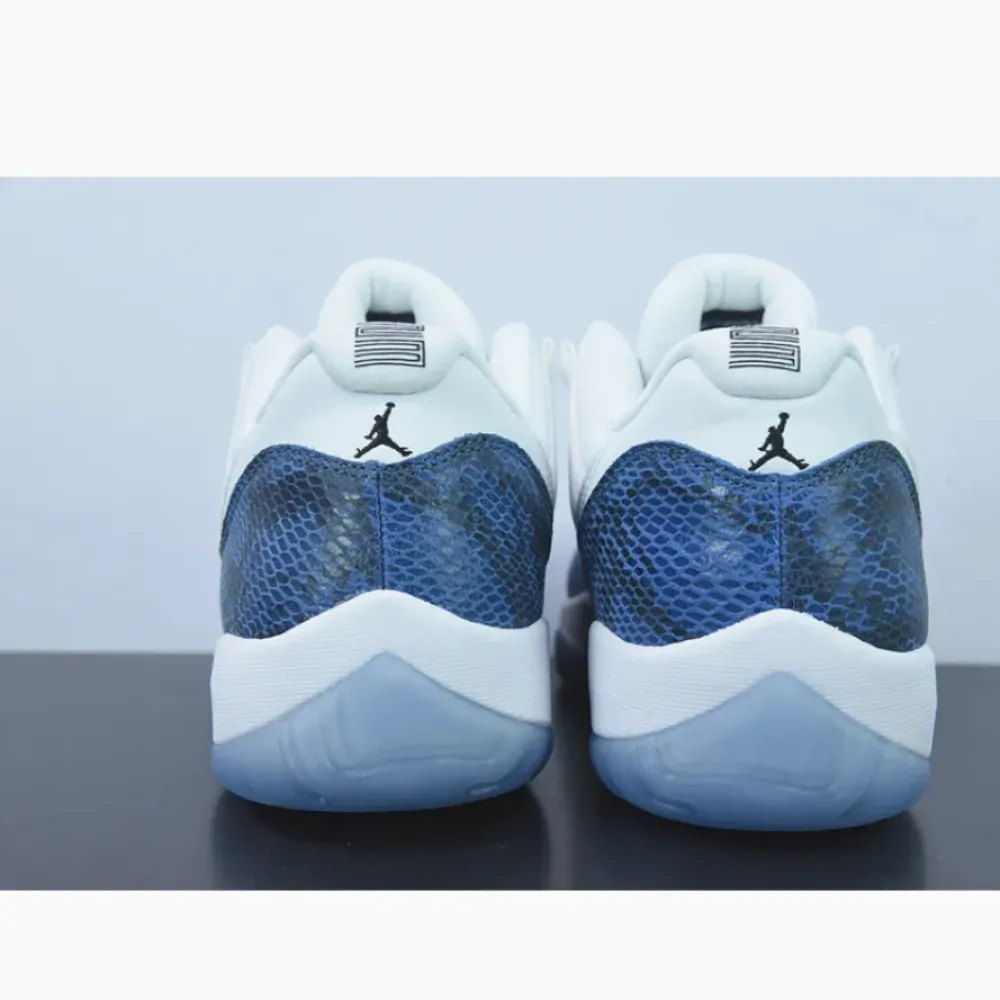 Air Jordan 11 Low “Snakeskin” White/Black-Navy  CD6846-102