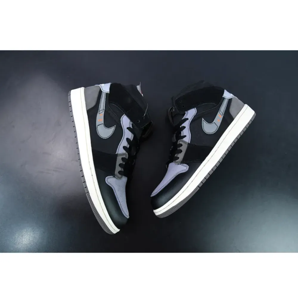 Air Jordan 1 Mid Craft “Inside Out” Black/Cement Grey  DM9652-001