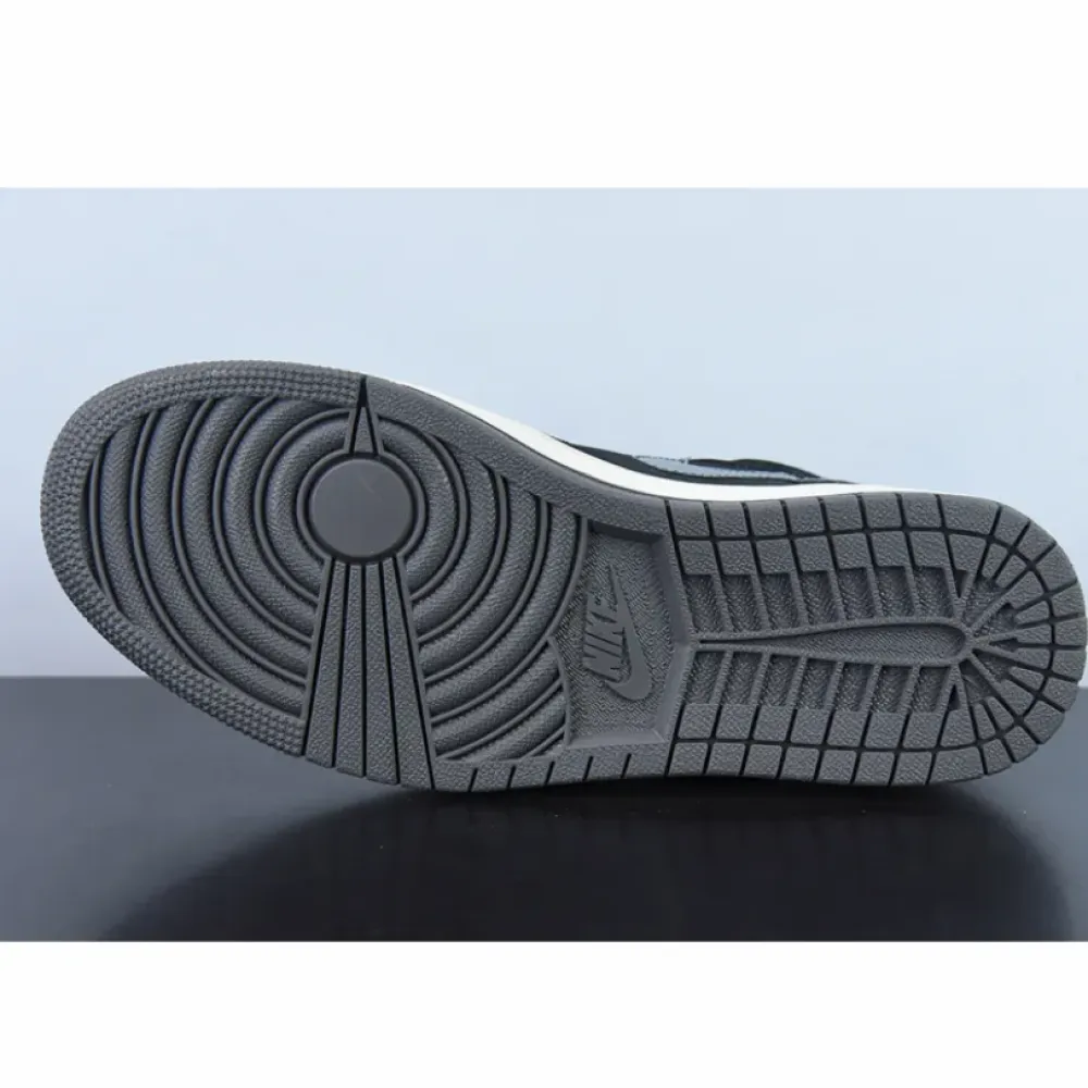 Air Jordan 1 Mid Craft “Inside Out” Black/Cement Grey  DM9652-001