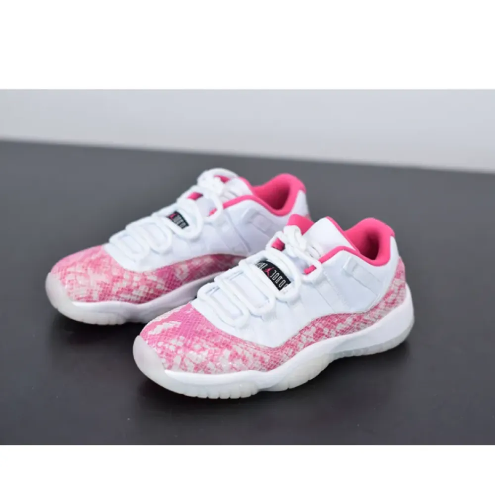 Air Jordan 11 Low WMNS “Pink Snakeskin” White/Watermelon-Black AH7860-106