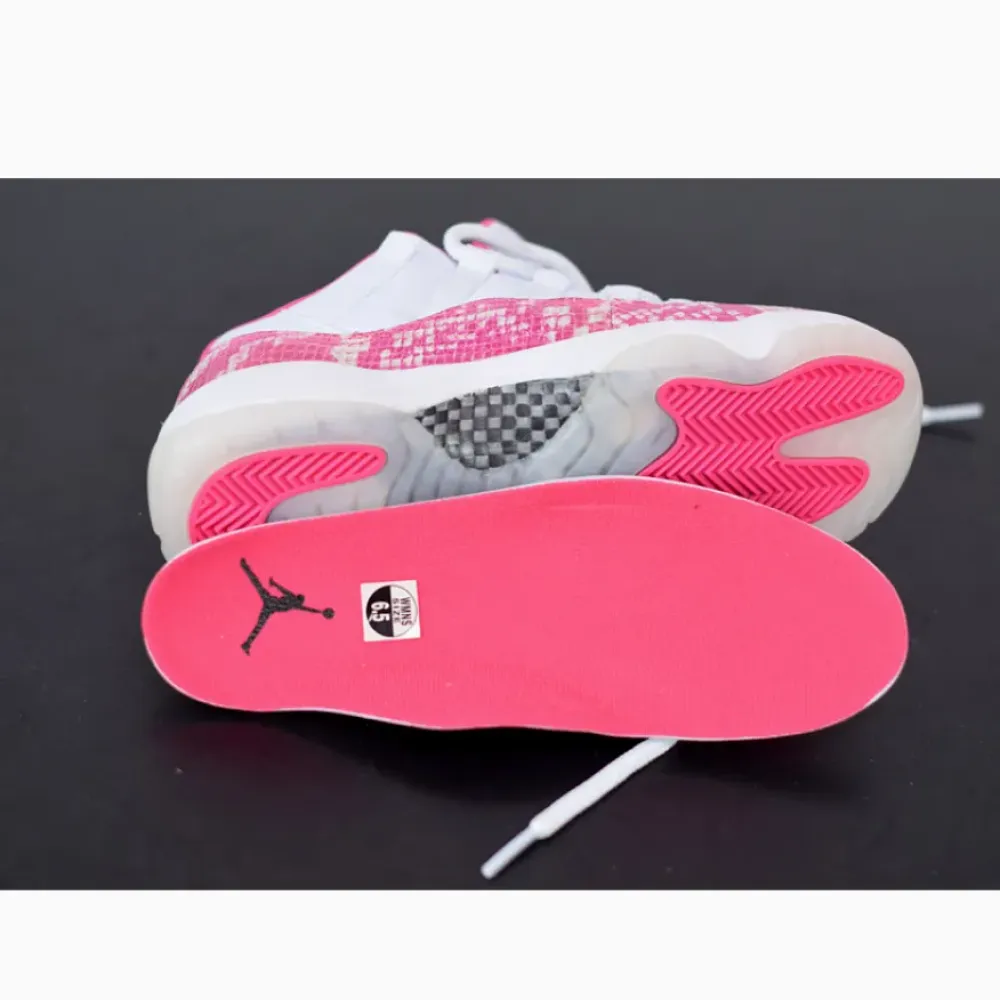 Air Jordan 11 Low WMNS “Pink Snakeskin” White/Watermelon-Black AH7860-106
