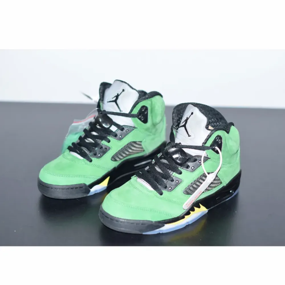 Air Jordan 5 SE “Oregon” Apple Green/Black-Yellow Strike-Black CK6631-307
