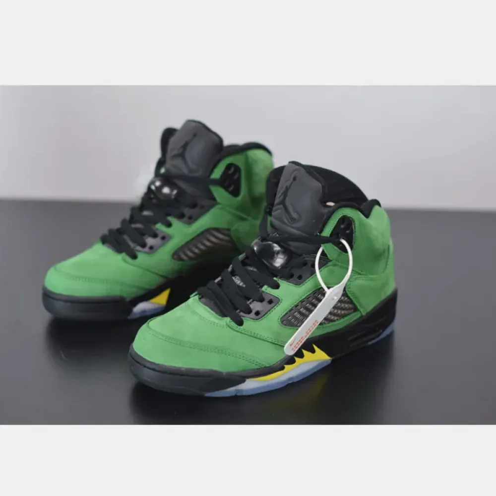 Air Jordan 5 SE “Oregon” Apple Green/Black-Yellow Strike-Black CK6631-307