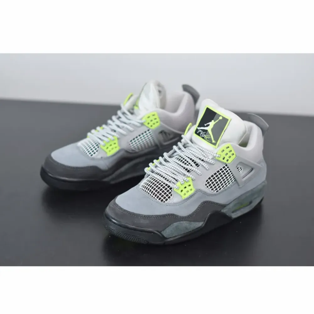 Air Jordan 4 SE “Neon Air Max 95” Cool Grey/Volt-Wolf Grey-Black CT5342-007