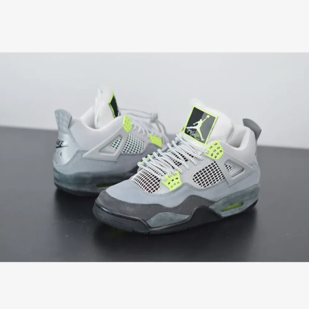 Air Jordan 4 SE “Neon Air Max 95” Cool Grey/Volt-Wolf Grey-Black CT5342-007