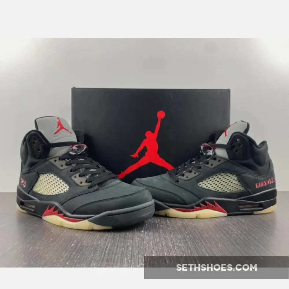 Air Jordan 5 Gore-Tex Off-Noir/Fire Red-Black-Muslin  DR0092-001
