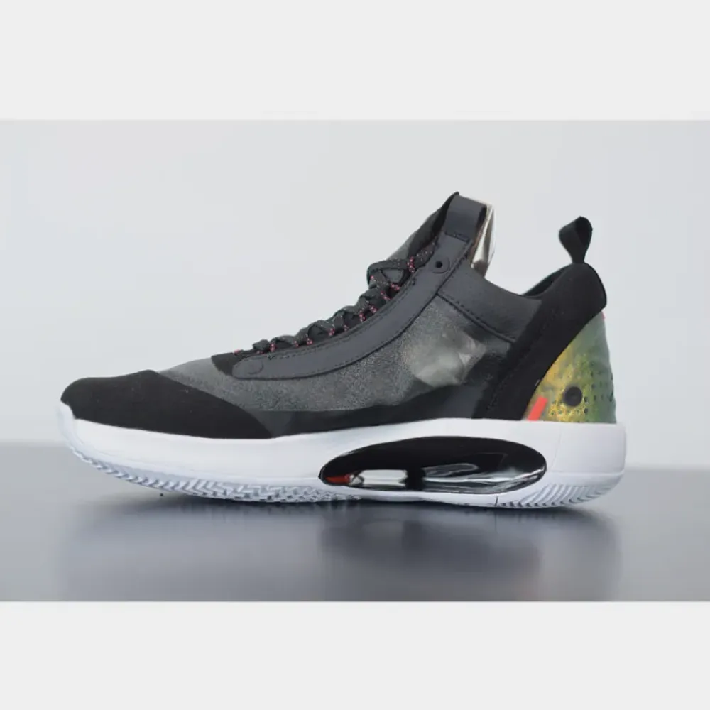 Air Jordan 34 Low Heritage Black Red  CU3475-001