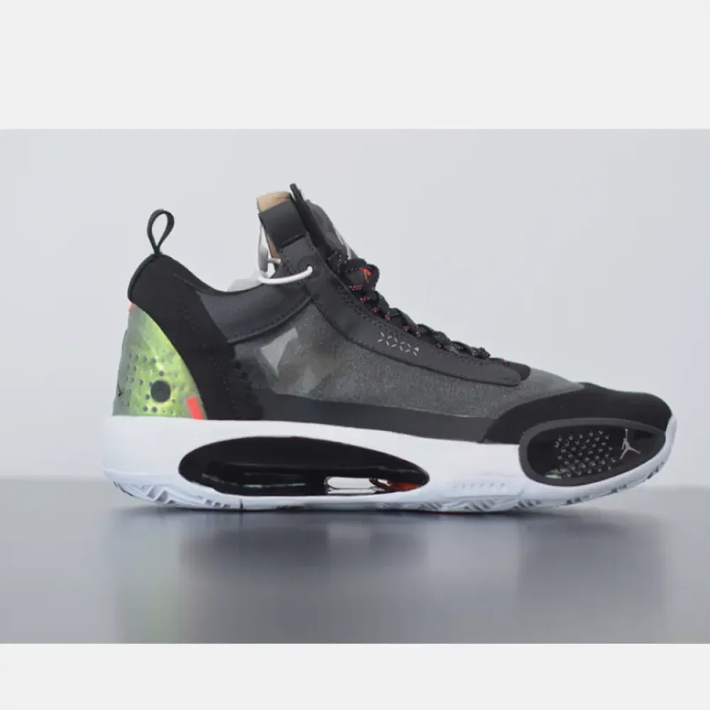 Air Jordan 34 Low Heritage Black Red  CU3475-001