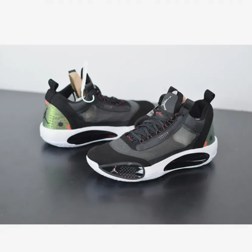 Air Jordan 34 Low Heritage Black Red  CU3475-001