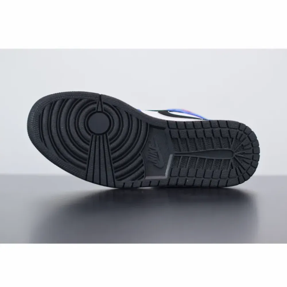 Air Jordan 1 Mid “Top 3” Blue Red Black White 554724-124