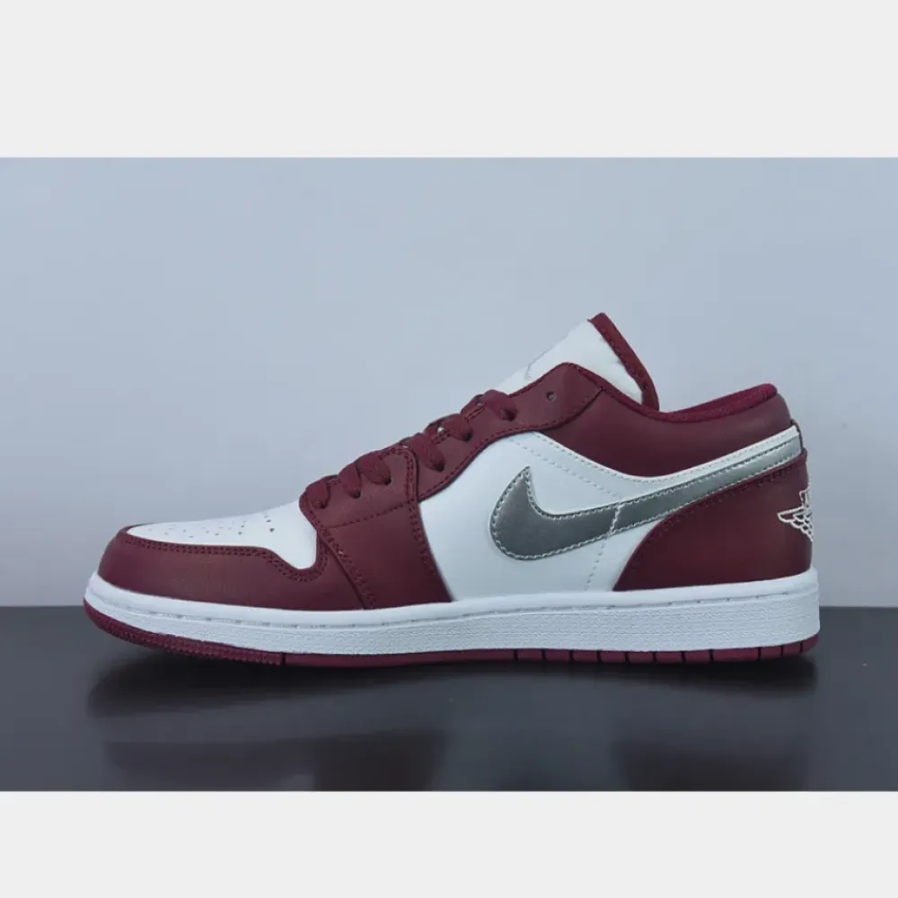 Air Jordan 1 Low White Bordeaux  553558-615