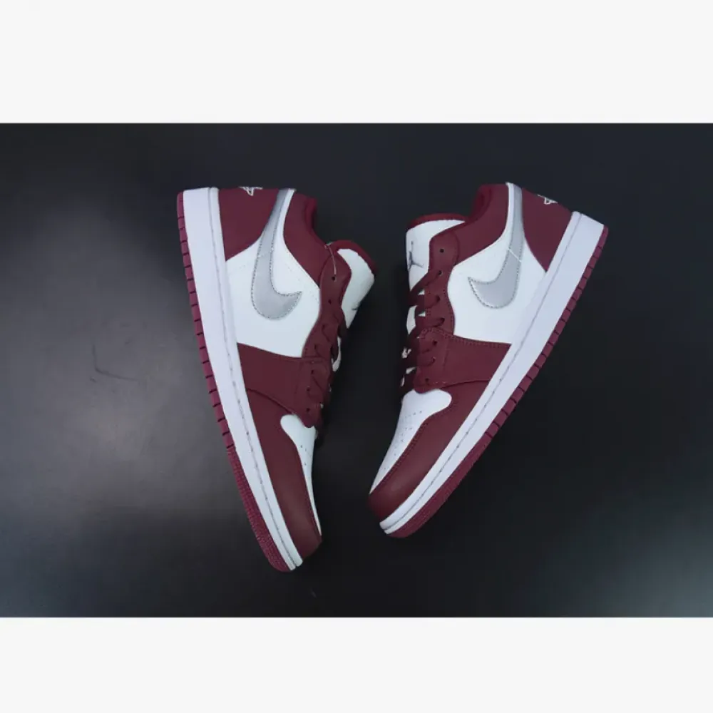 Air Jordan 1 Low White Bordeaux  553558-615