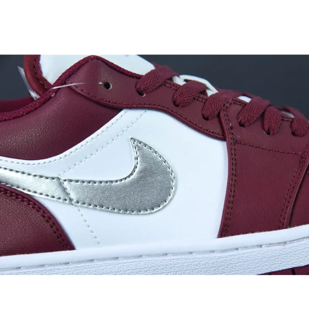 Air Jordan 1 Low White Bordeaux  553558-615